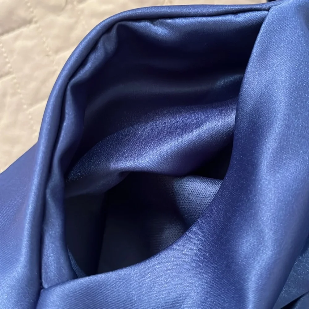 Alex Evenings Wedgewood Satin Petite Surplice Neckline Ballgown/NWT/14P - Picture 10 of 15